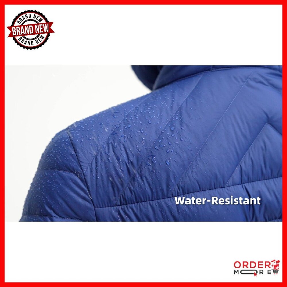 Lightweight Packable Down Puffer Jacket Hooded Wi… - image 8